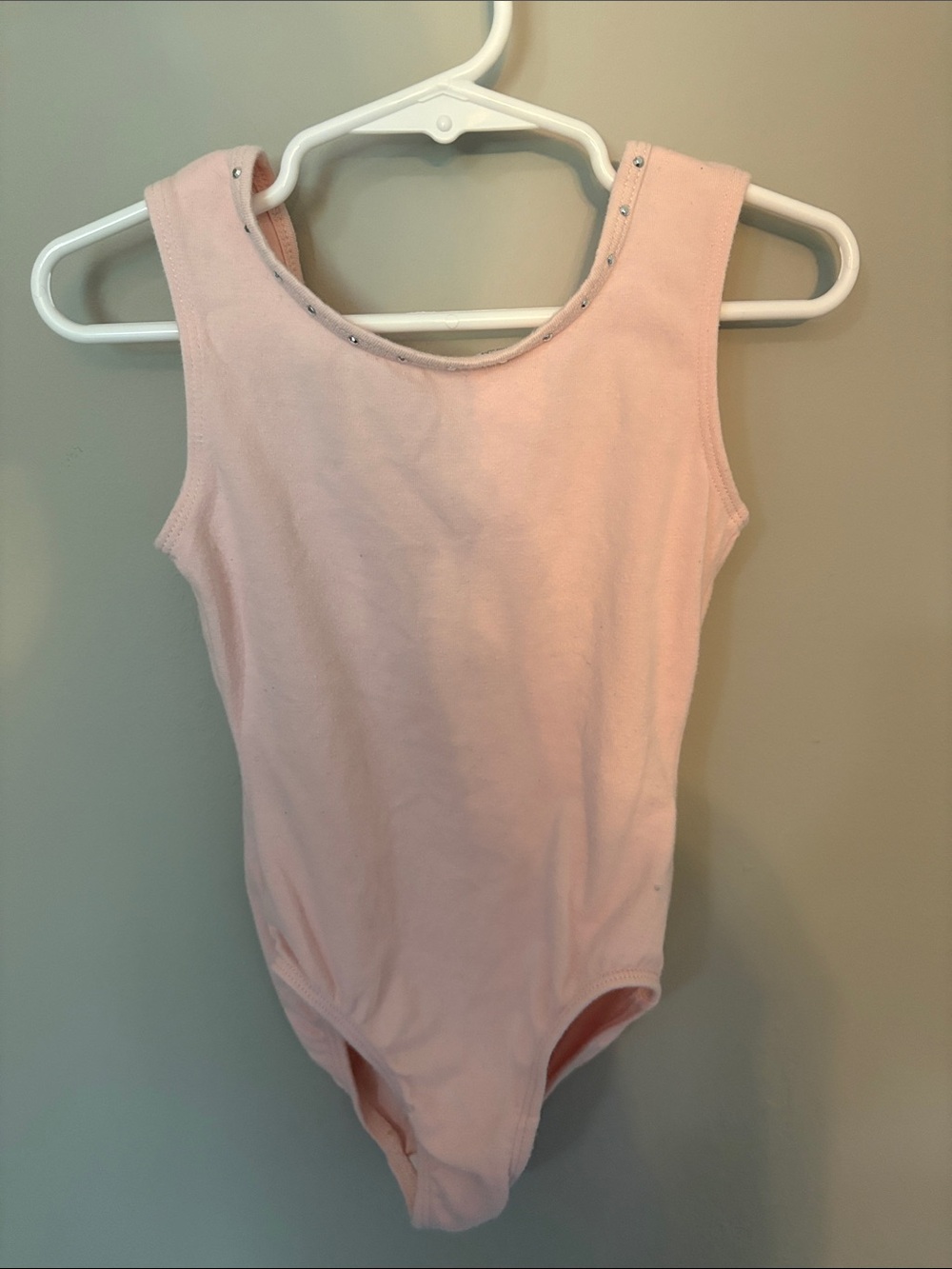Girls' Soft Pink Danskin Freestyle Tank One-Piece Leotard - 4/5 XS